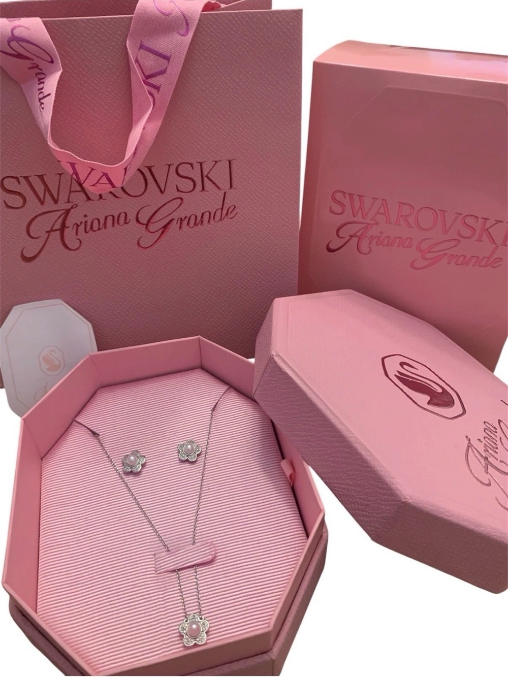 Swarovski Ariana Grande x Swarovski Necklace & Earrings Set, Flower